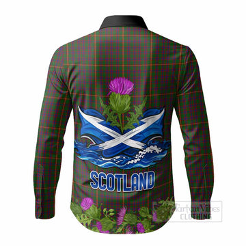 Hall Scotland Tartan Crest Thistle Heritage Long Sleeve Button Shirts