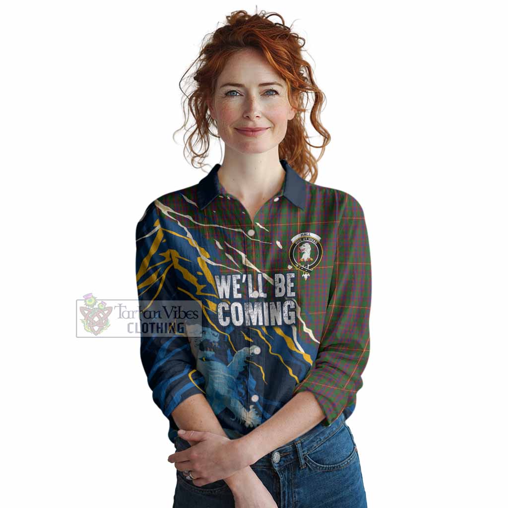 Hall Scotland Tartan Women Casual Shirt WC2026 Football - We'll Be Coming