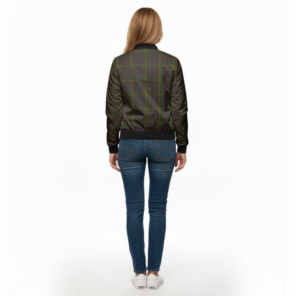 Hall Tartan Accent Bomber Jacket with Family Crest