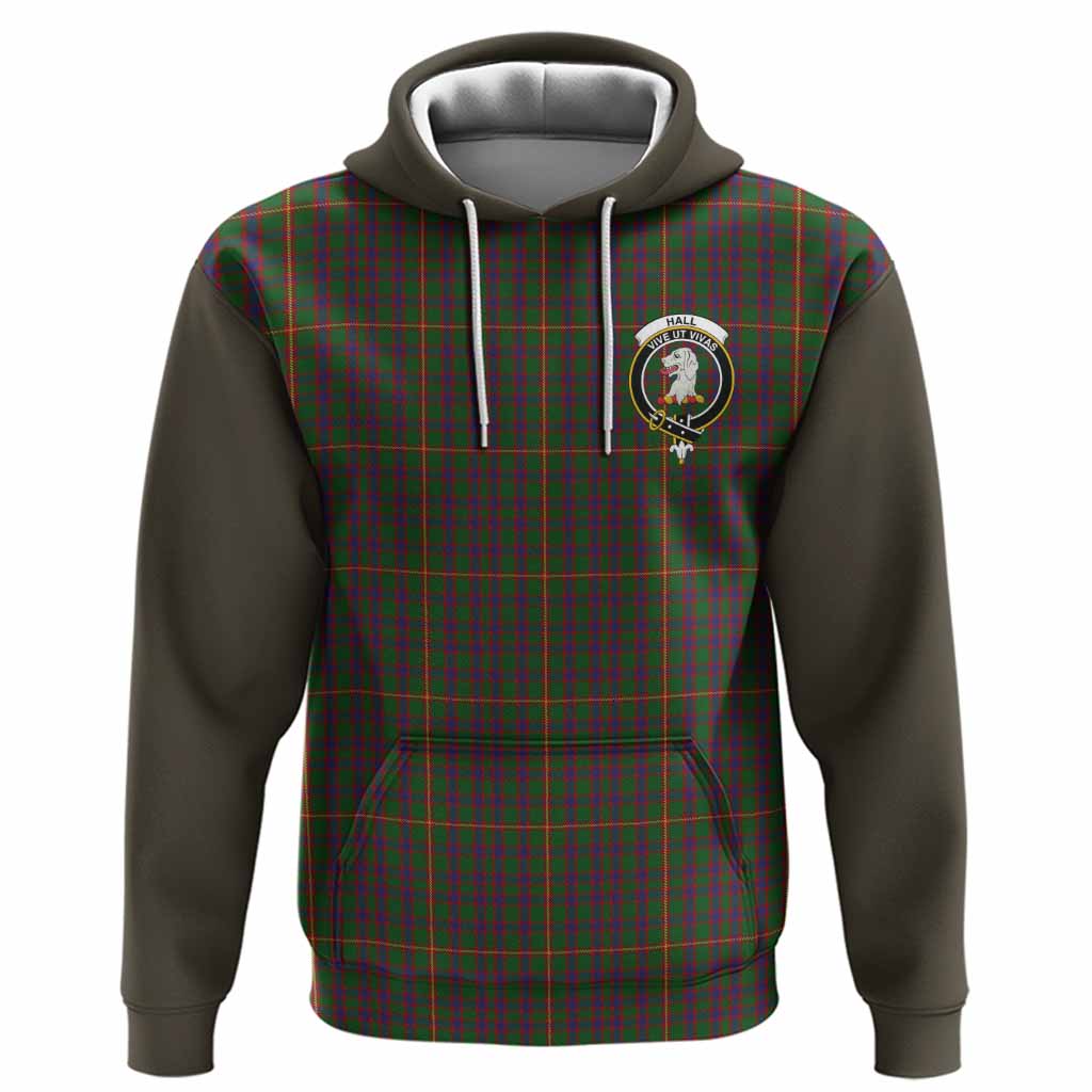 Hall Tartan Accent Hoodie with Family Crest