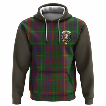 Hall Tartan Accent Hoodie with Family Crest