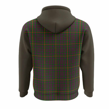 Hall Tartan Accent Hoodie with Family Crest