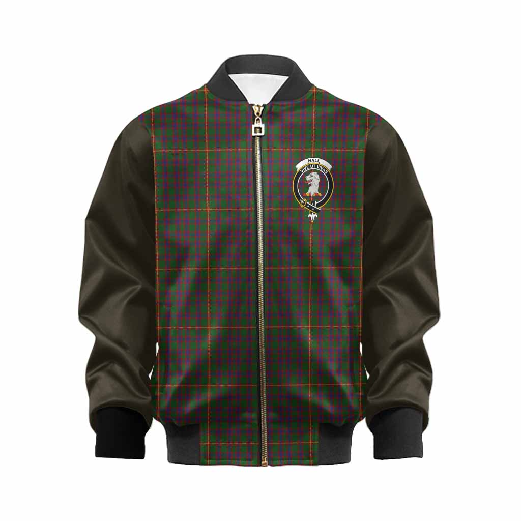 Hall Tartan Accent Kid Bomber Jacket with Family Crest