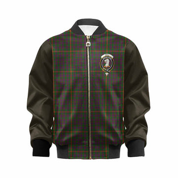 Hall Tartan Accent Kid Bomber Jacket with Family Crest