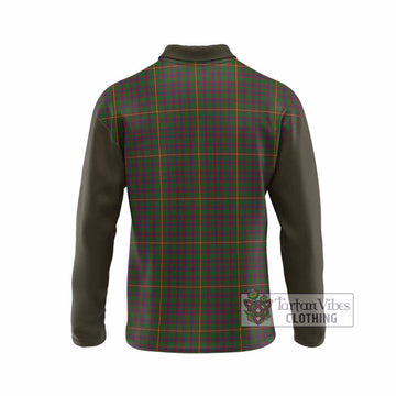 Hall Tartan Accent Long Sleeve Polo Shirt with Family Crest