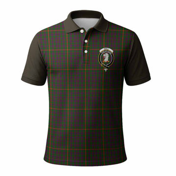 Hall Tartan Accent Polo Shirt with Family Crest