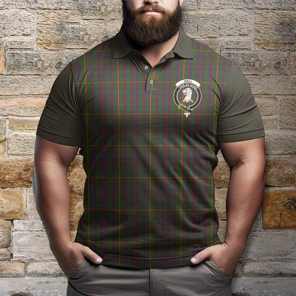 Hall Tartan Accent Polo Shirt with Family Crest