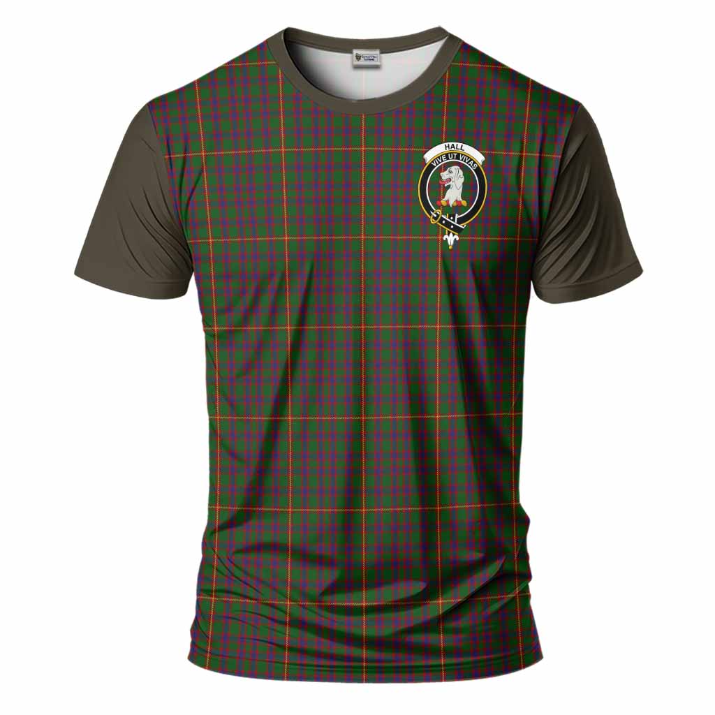 Hall Tartan Accent T-Shirt with Family Crest