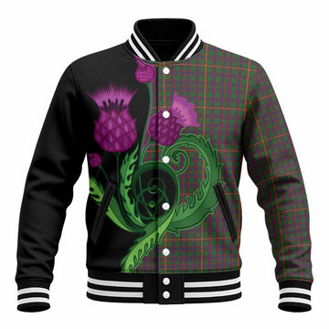 Hall Tartan Baseball Jacket Traditional Scottish Thistle