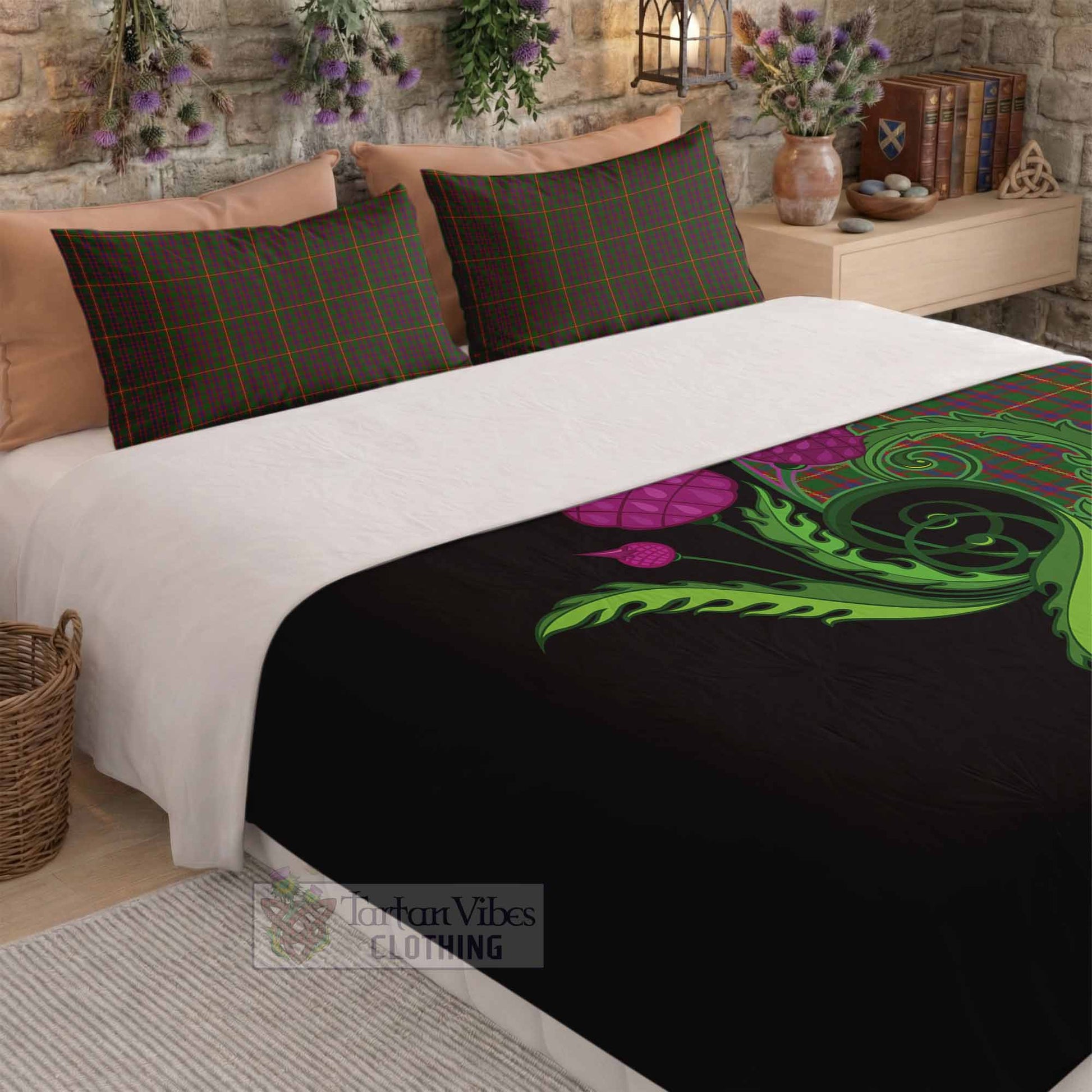 Hall Tartan Bedding Set Traditional Scottish Thistle - Tartan Vibes Clothing
