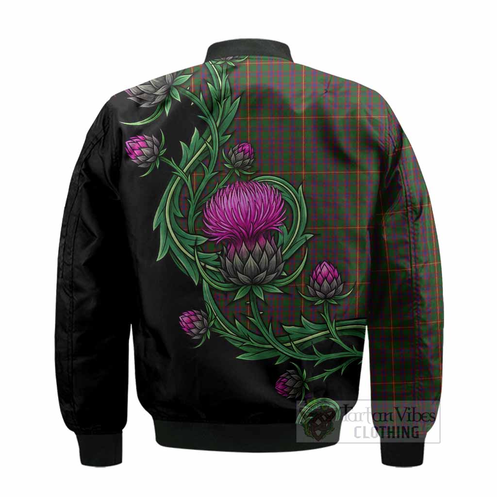 Hall Tartan Bomber Jacket Resilient Scottish Thistle - Tartan Vibes Clothing