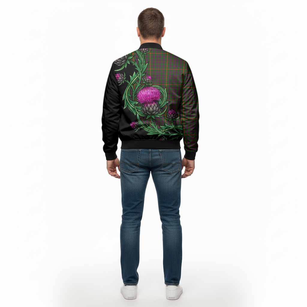 Hall Tartan Bomber Jacket Resilient Scottish Thistle - Tartan Vibes Clothing