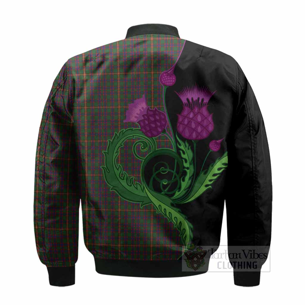 Hall Tartan Bomber Jacket Traditional Scottish Thistle