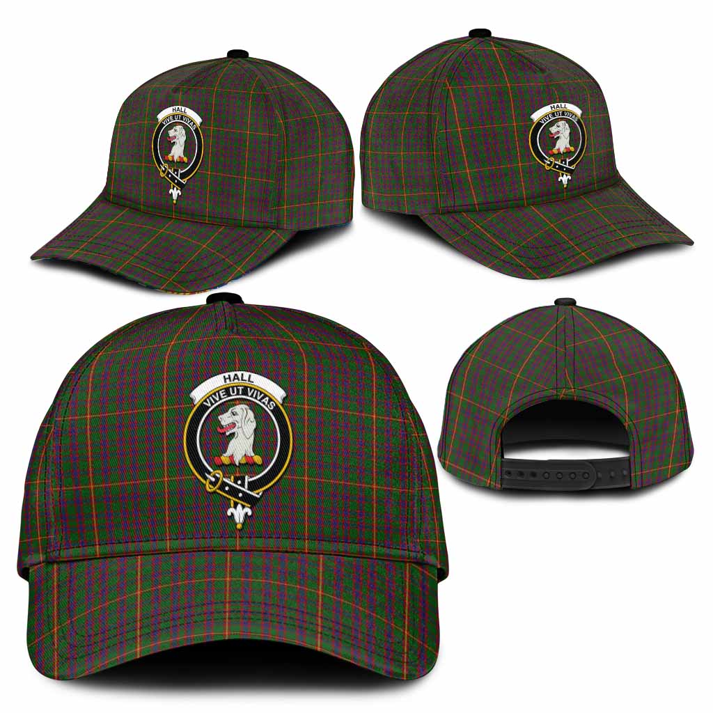 Hall Tartan Classic Cap with Family Crest