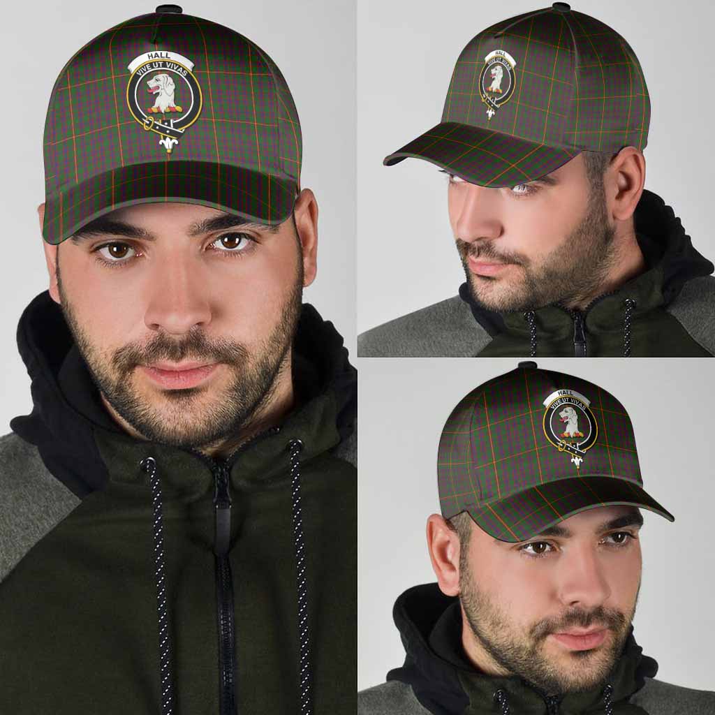 Hall Tartan Classic Cap with Family Crest