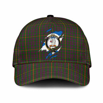 Hall Tartan Classic Cap with Family Crest In Me Style
