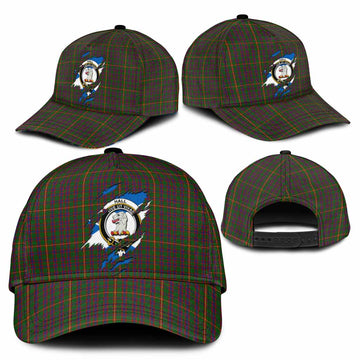 Hall Tartan Classic Cap with Family Crest In Me Style