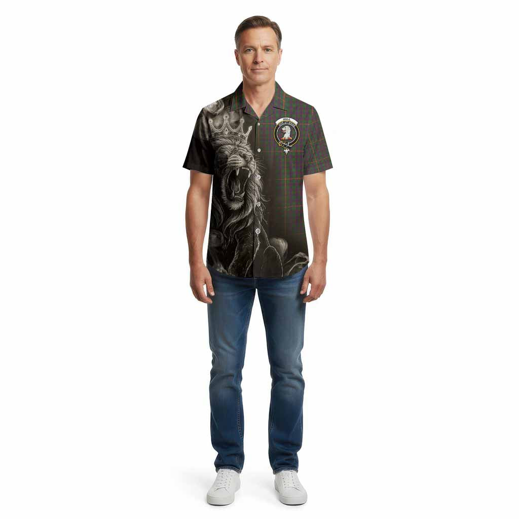 Hall Tartan Cotton Hawaiian Shirt Roaring Lion Heritage