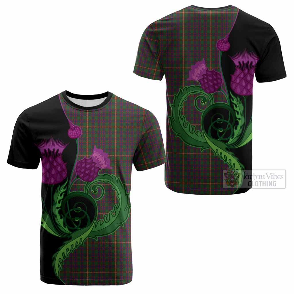 Hall Tartan Cotton T-shirt Traditional Scottish Thistle
