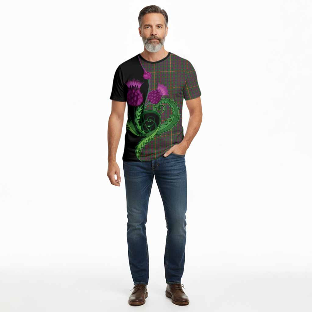 Hall Tartan Cotton T-shirt Traditional Scottish Thistle
