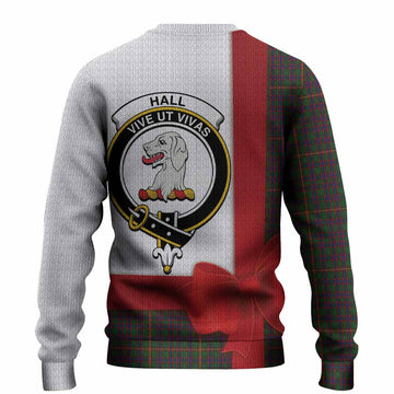 Hall Tartan Crest Christmas Christmas Ugly Sweater Highland Cow Bagpipes Coquette Bow Style