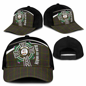 Hall Tartan Crest Classic Cap Scottish Thistle Celtic Cross Alba Gu Brath