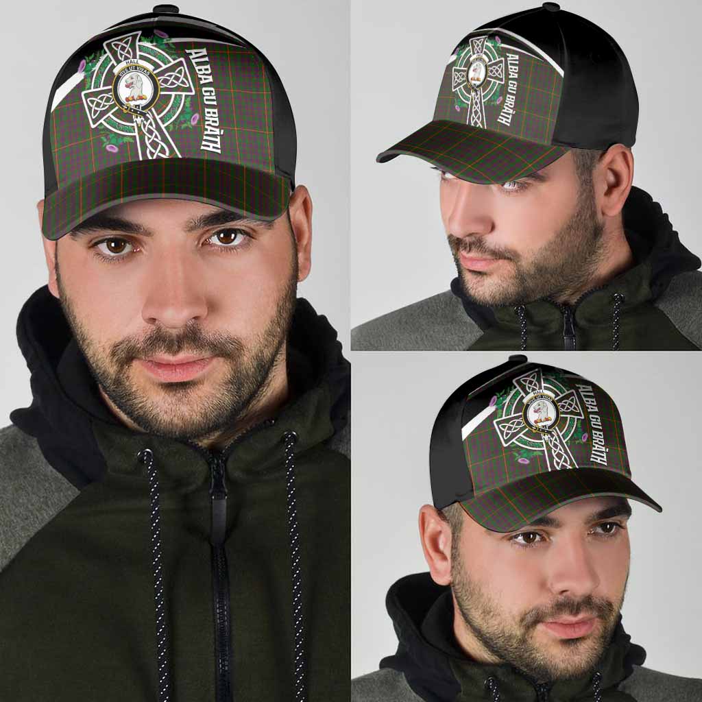 Hall Tartan Crest Classic Cap Scottish Thistle Celtic Cross Alba Gu Brath