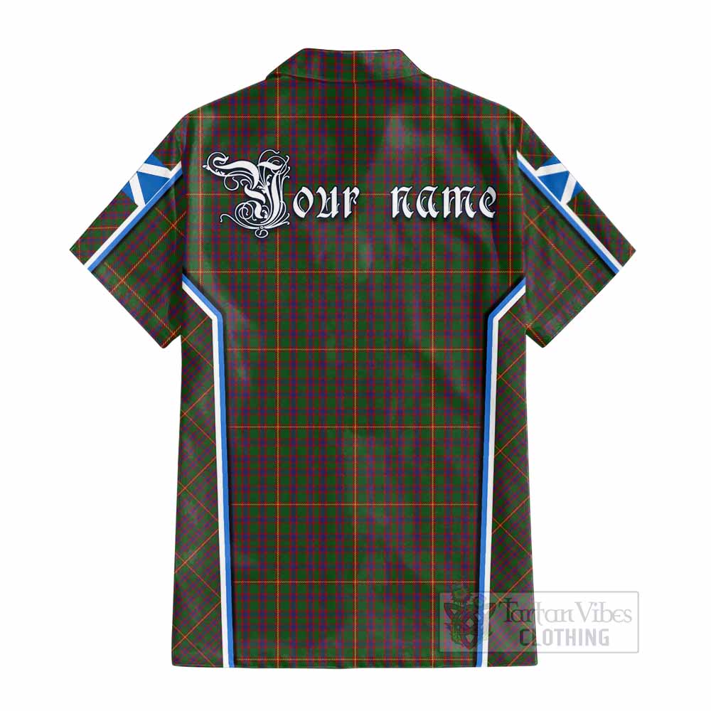 Hall Tartan Crest Cotton Hawaiian Shirt Scotland Coat of Arm Flag Style - Tartan Vibes Clothing