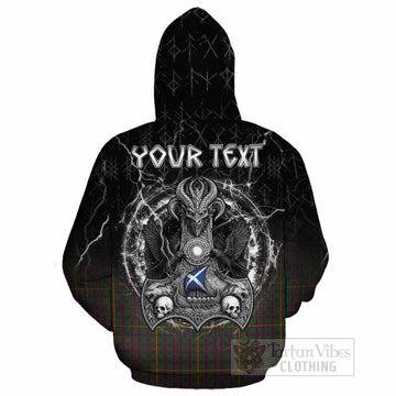 Hall Tartan Crest Cotton Hoodie Celtic Odin's Raven Legacy