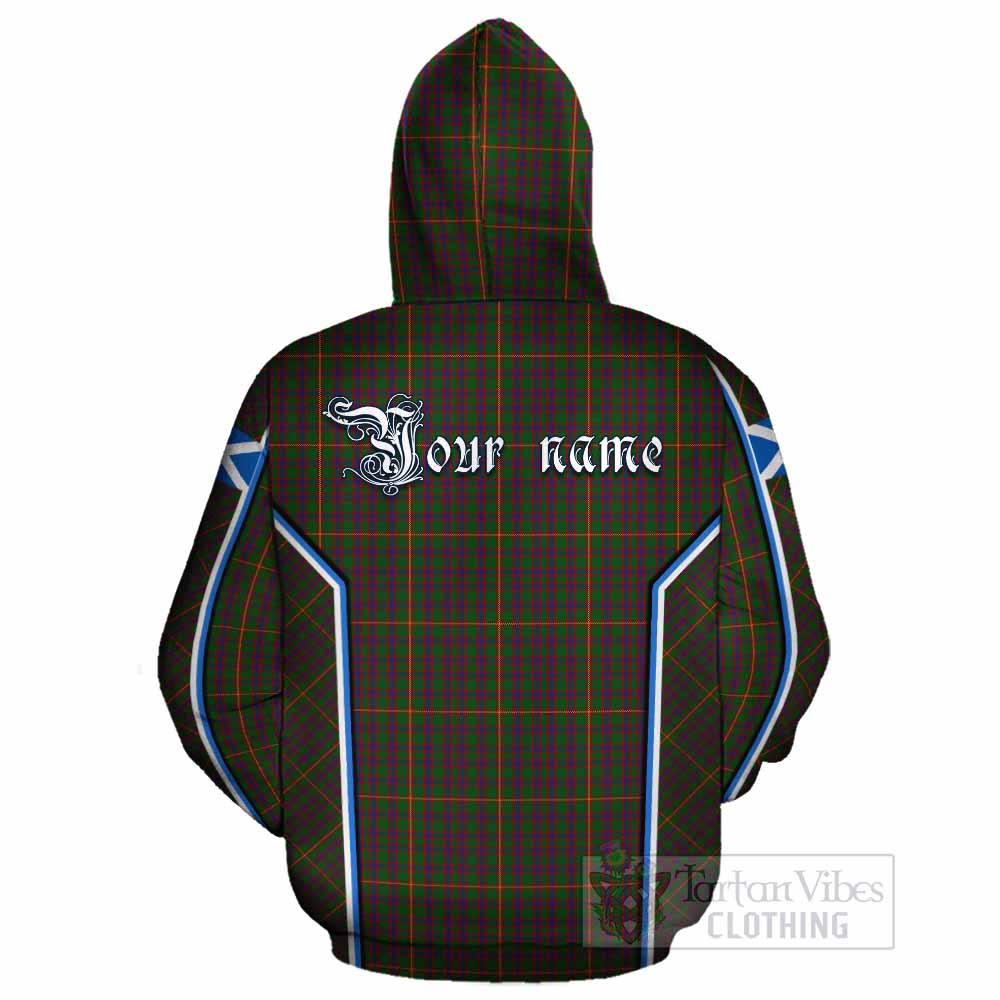Hall Tartan Crest Cotton Hoodie Scotland Coat of Arm Flag Style - Tartan Vibes Clothing