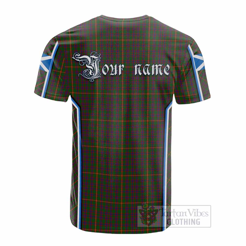 Hall Tartan Crest Cotton T-shirt Scotland Coat of Arm Flag Style - Tartan Vibes Clothing