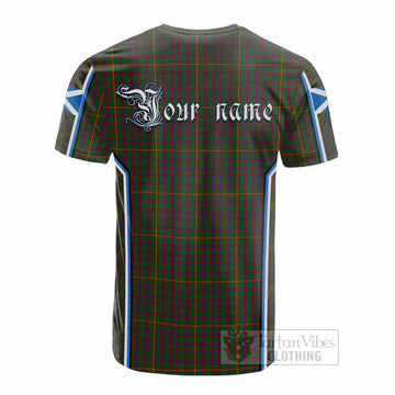 Hall Tartan Crest Cotton T-shirt Scotland Coat of Arm Flag Style - Tartan Vibes Clothing