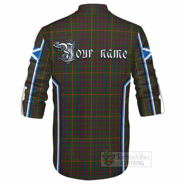 Hall Tartan Crest Ghillie Kilt Shirt Scotland Coat of Arm Flag Style