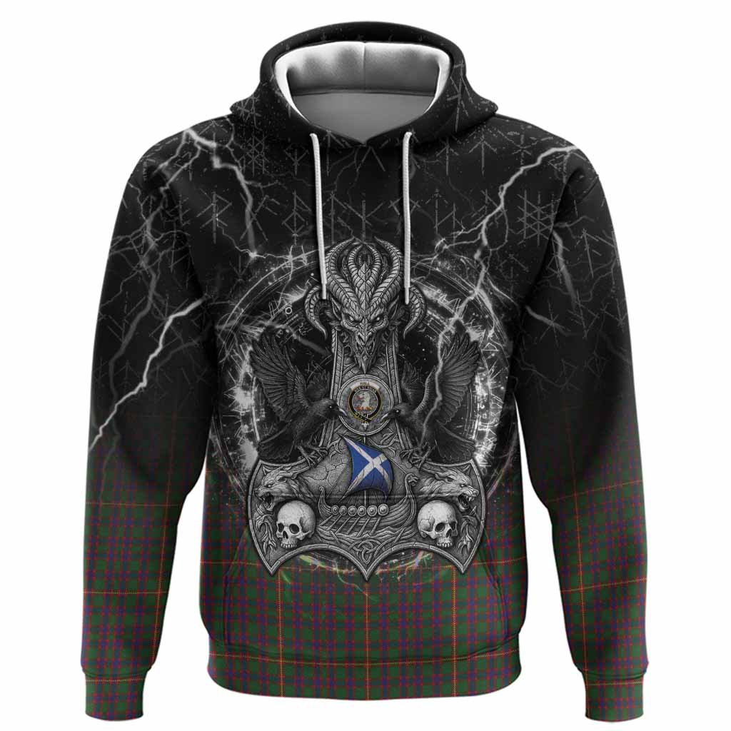 Hall Tartan Crest Hoodie Celtic Odin's Raven Legacy