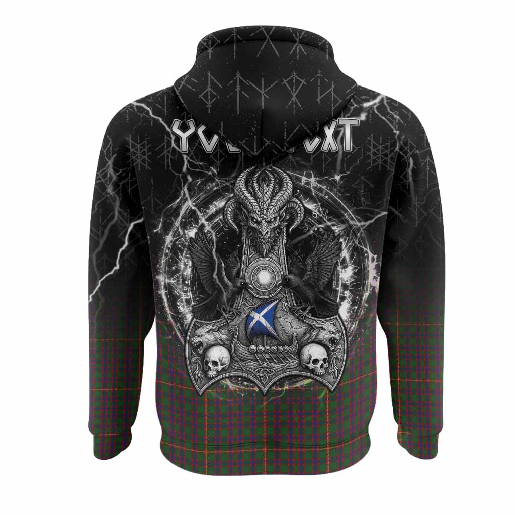 Hall Tartan Crest Hoodie Celtic Odin's Raven Legacy