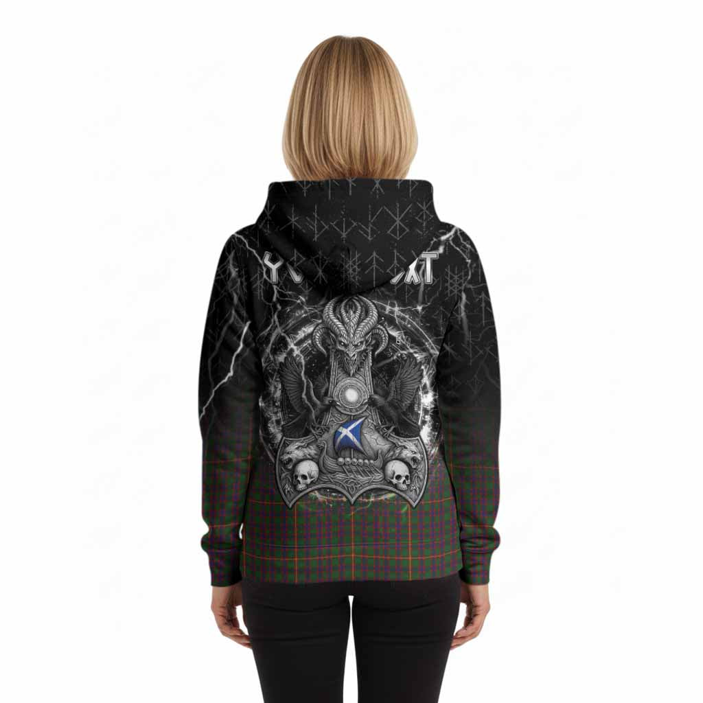 Hall Tartan Crest Hoodie Celtic Odin's Raven Legacy