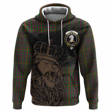 Hall Tartan Crest Hoodie Crowned Lion Heritage Style