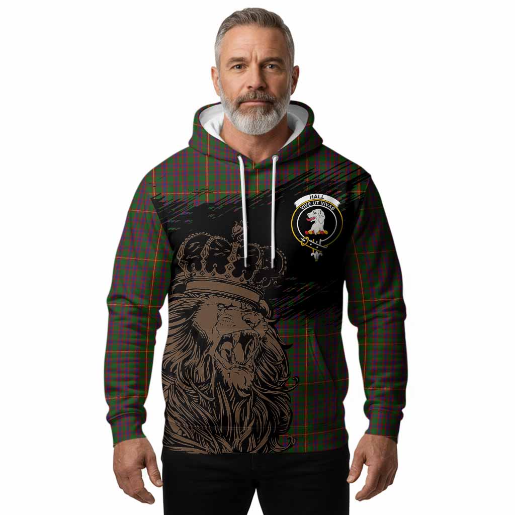 Hall Tartan Crest Hoodie Crowned Lion Heritage Style