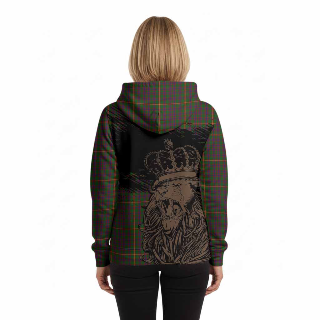 Hall Tartan Crest Hoodie Crowned Lion Heritage Style