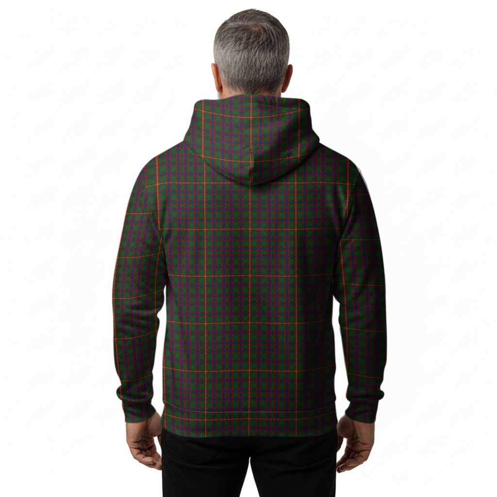 Hall Tartan Crest Hoodie Ferocious Lion Style