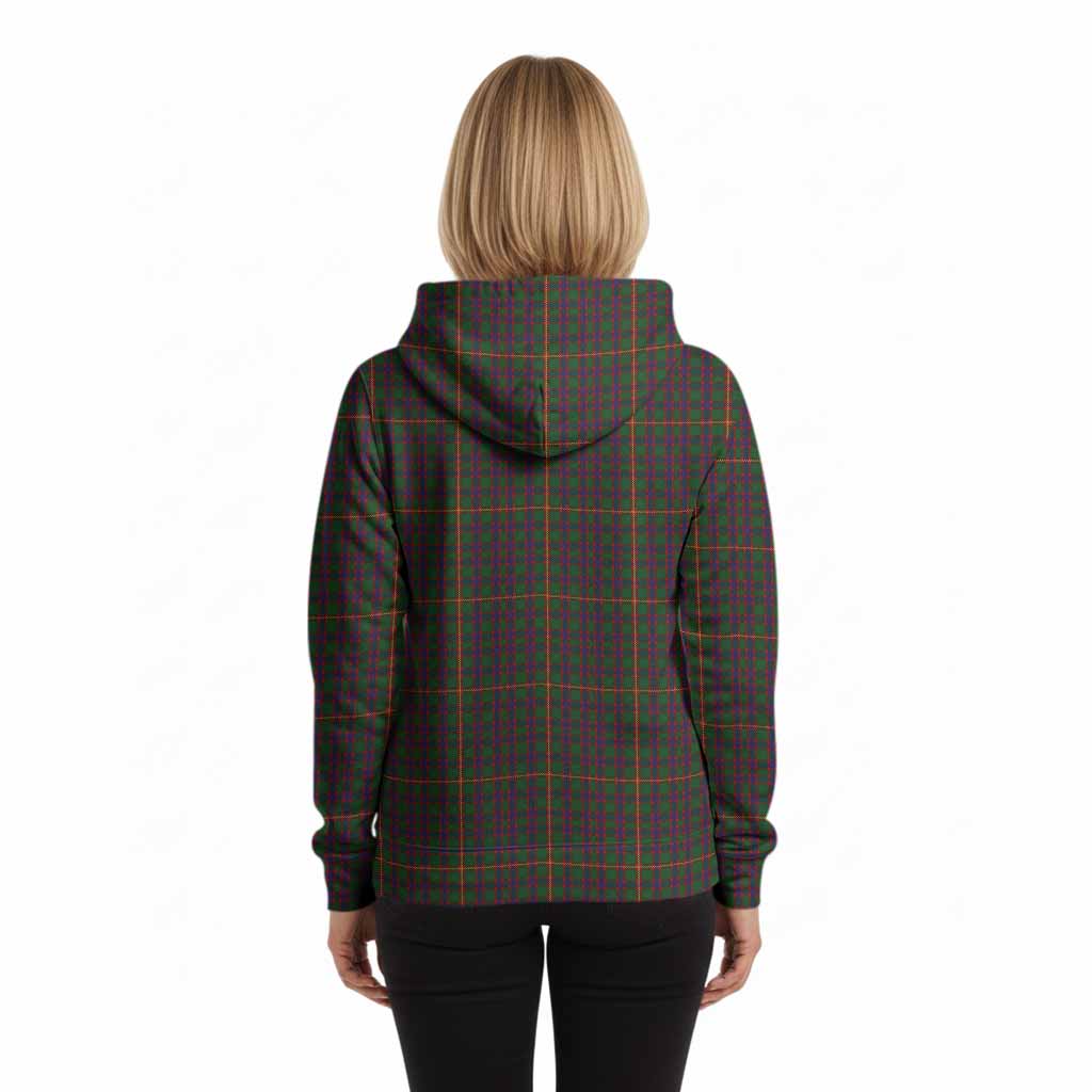 Hall Tartan Crest Hoodie Ferocious Lion Style