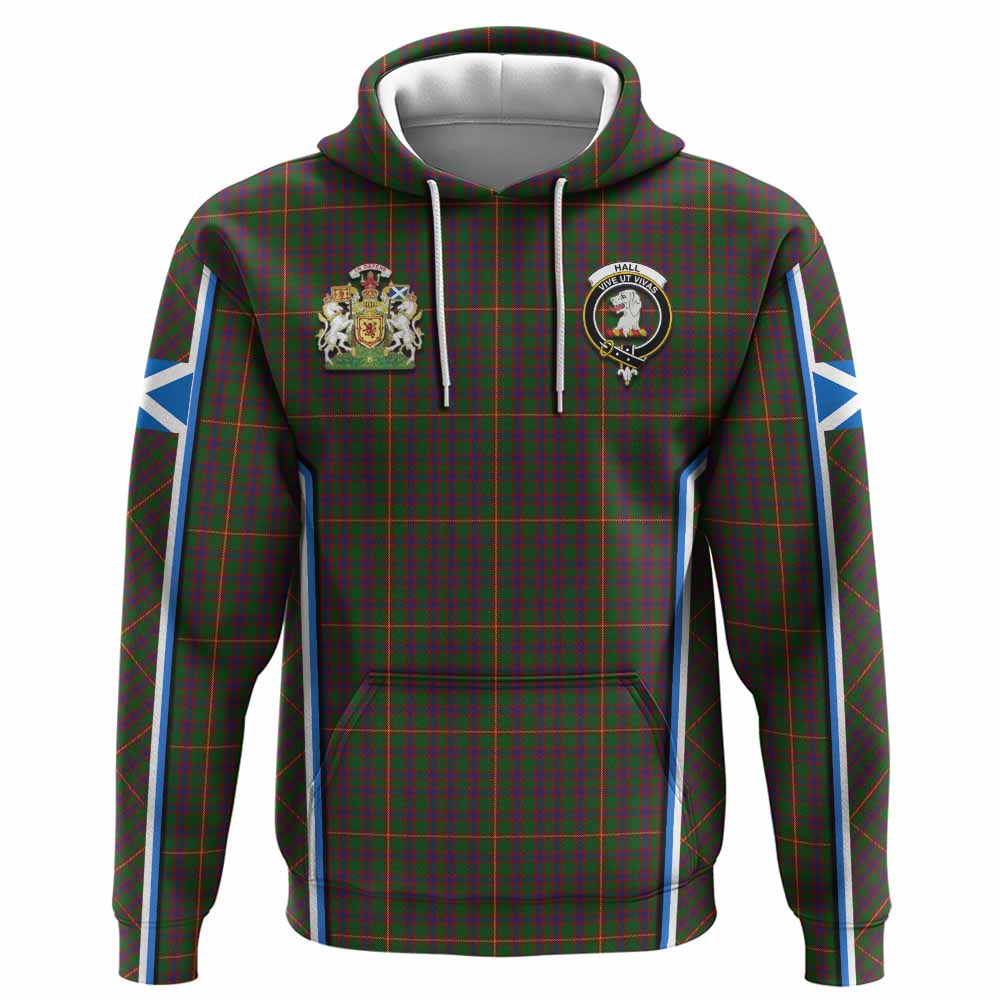 Hall Tartan Crest Hoodie Scotland Coat of Arm Flag Style - Tartan Vibes Clothing