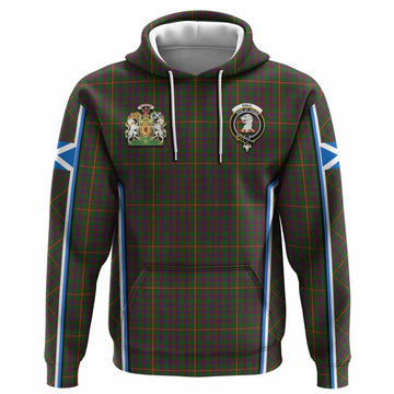 Hall Tartan Crest Hoodie Scotland Coat of Arm Flag Style - Tartan Vibes Clothing
