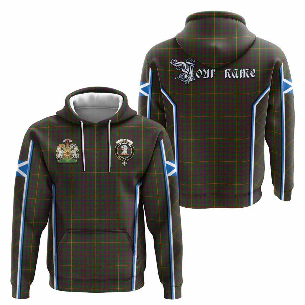 Hall Tartan Crest Hoodie Scotland Coat of Arm Flag Style - Tartan Vibes Clothing