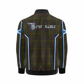 Hall Tartan Crest Kid Bomber Jacket Scotland Coat of Arm Flag Style - Tartan Vibes Clothing