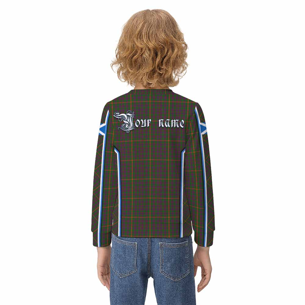 Hall Tartan Crest Kid Knitted Sweatshirt Scotland Coat of Arm Flag Style - Tartan Vibes Clothing