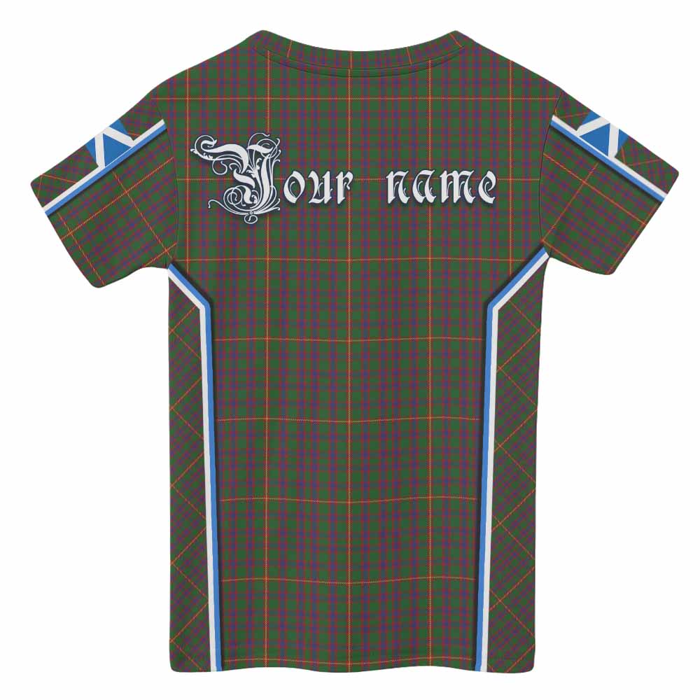 Hall Tartan Crest Kid T-shirt Scotland Coat of Arm Flag Style - Tartan Vibes Clothing