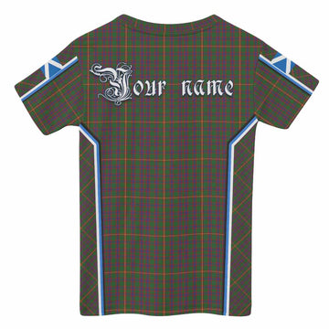 Hall Tartan Crest Kid T-shirt Scotland Coat of Arm Flag Style - Tartan Vibes Clothing