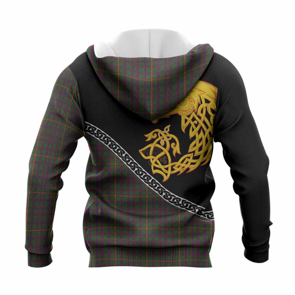 Hall Tartan Crest Knitted Hoodie Legendary Dragon Knot Half Style