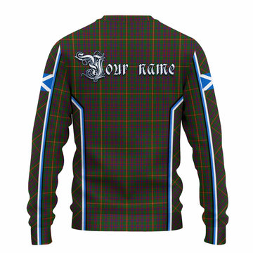 Hall Tartan Crest Knitted Sweater Scotland Coat of Arm Flag Style - Tartan Vibes Clothing